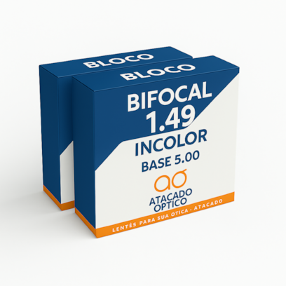 BIFOCAL FLAT TOP / PANOPTICK / TOPO RETO / BIOVIS 1.49 BLOCO INCOLOR (OD)